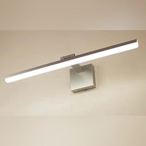 Modern Dimmable Vanity Light Fixture Silver Aluminum 24”